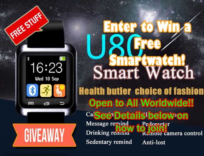 U80 Smartwatch Internationales Gewinnspiel! Geben Sie ein, um zu gewinnen!