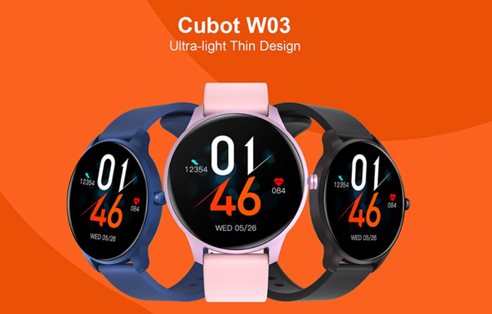 Cubot W03 Smartwatch – Minimalistische, leichte runde Smartwatch
