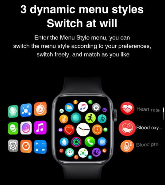 HW22 Smartwatch – 2021 Version, sportliche, schlanke Smartwatch