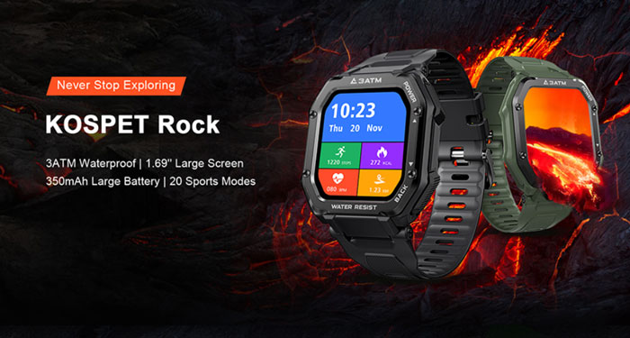 Kospet Rock - Robuste sportliche Smartwatch, Funktionsüberblick
