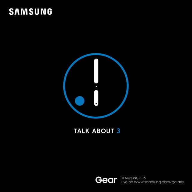 Samsung Gear S3, wird am 31. August 2016 vorgestellt