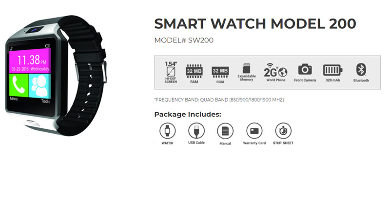 Slide Smartwatch (Modell SW200) – Überprüfung der Funktionen