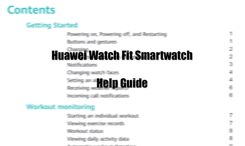 [PDF] Huawei Watch Fit Benutzerhandbuch/Hilfe zur Fehlerbehebung - Download