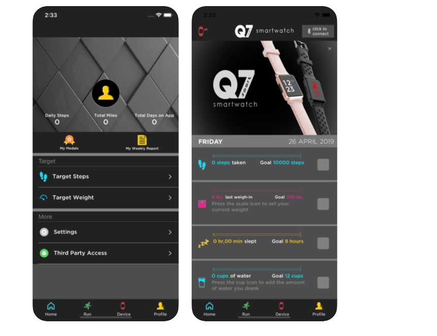 Q7 Sport Smartwatch – Einrichtung, Support-App, Download der Bedienungsanleitung