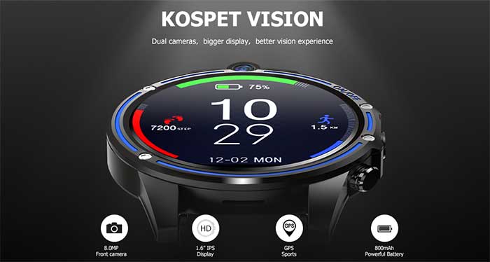 Kospet Vision 4G Smartwatch mit Dual-Kamera ist da