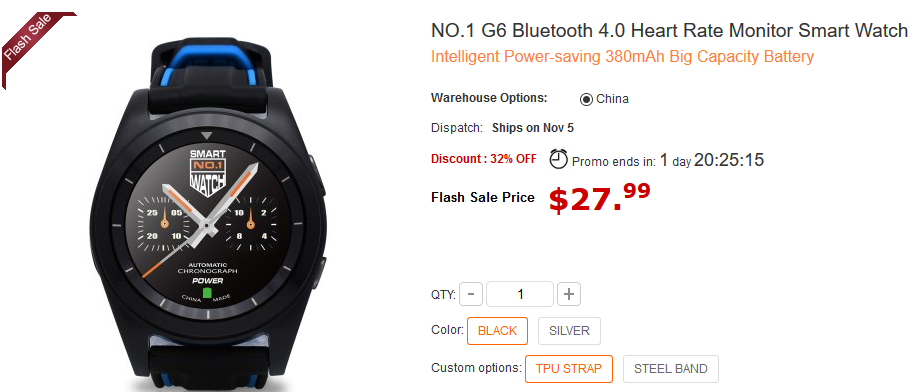 Erschwingliche, gut aussehende NO.1 G6 ist jetzt im Flash-Sale bei Gearbest.com