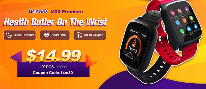 [Gutscheincode] Bakeey M30 Smartwatch – Vorbestellung beginnt