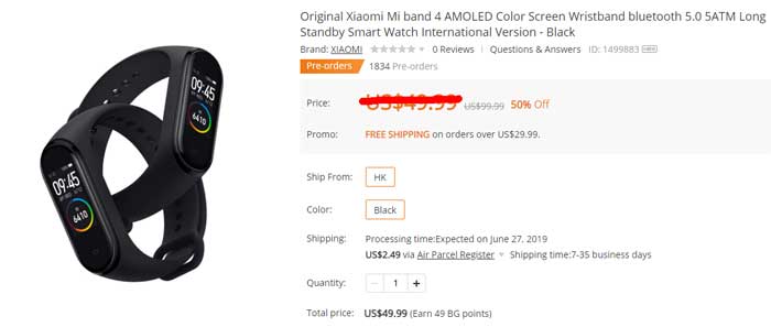 Xiaomi Mi Band 4 Gutscheincode